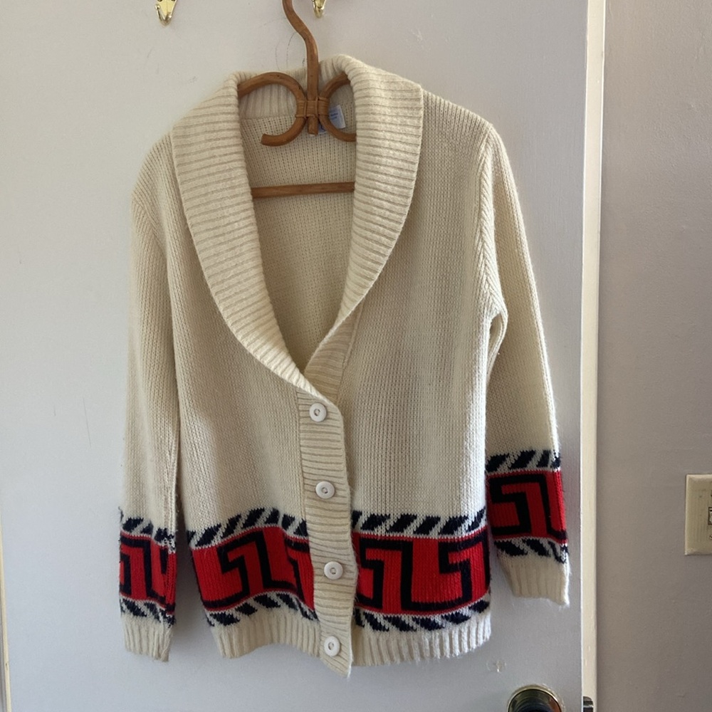 Vintage Cream Knit Cardigan